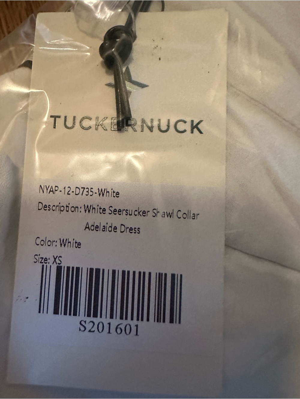 NEW Tuckernuck Adelaide dress. White Seersucker. XS. NWT - Picture 9 of 10